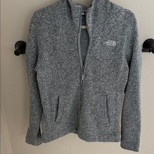 The North Face Heathered Gray Zip-Up Fleece